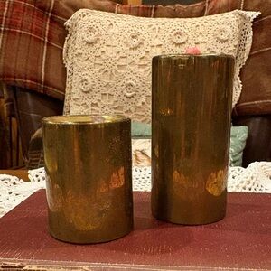 Vintage B.C.A. Denmark brass oil lamps